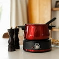 thumbnail image 4 of Swissmar Arolla 10-Piece Electric Fondue Set | Red, Stainless Steel Pot, 4 of 9