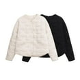 thumbnail image 1 of Tranfacy Manteaux Matelassés pour Femmes, Manteaux d'Hiver pour Femmes, Hauts de Manteau Décontractés Réguliers Confortables à Manches Longues d'Hiver à Col Rond, 1 of 7