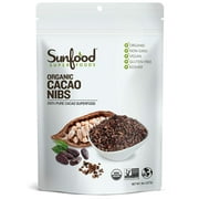 Sunfood Superfoods Organic Cacao Nibs Superfood Rich in Antioxidants, 8 Oz