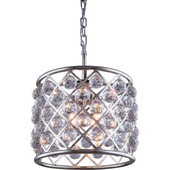 Pendant Lamp MADISON 4-Light Clear Crystal Polished Nickel Royal Cut New EL-3303