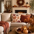 thumbnail image 5 of Thanksgiving Fall Harvest Throw Pillow Covers 18x18 Inch, Pumpkin Decorative Square Pillowcases, Farmhouse Holiday Cushion Covers for Sofa Living Room Home Fall Halloween Thanksgiving Decor, 5 of 8