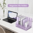 thumbnail image 3 of INTIGE Desk Organizer Magazine File Rack with 5 Vertical Compartments, Metal Mesh for Desk and Home Workspace, 3 of 6