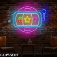 thumbnail image 3 of Glowneon Casino Slot Machine Neon Sign, Casino Bar Lounge Wall Decor, 3 of 5