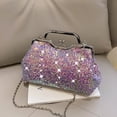 thumbnail image 5 of Nuevo bolso de noche pequeño con lentejuelas a la moda, bolso de mano de lujo hecho a mano con cadena, bolso cruzado para mujer, bolso de mano para fiesta de boda, 5 of 5
