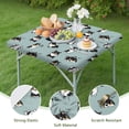 thumbnail image 4 of Black Corgi Square Fitted Tablecloth with Elastic Edge,Square Table Cover,Washable Elastic Table Cover for Home Kitchen Party Decor 36"x36", 4 of 6