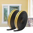 thumbnail image 4 of 2 Rolls Weather Stripping All-Climate D-Type Self-Adhesive Seal Strip Weather Foam Seal Strip for Doors Windows Sound Insulation, 4 of 9