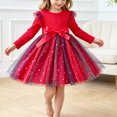 thumbnail image 7 of RFQWOVSR Girls Long Sleeve Gradient Mesh Princess Dress Fall Birthday Gown 2-3 Years, 7 of 7