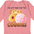 thumbnail image 4 of Inktastic I'm Just Here for the Cookies Boys or Girls Long Sleeve Baby Bodysuit, 4 of 5