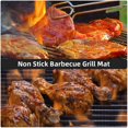 thumbnail image 4 of BBQ Grill Mesh Mat Set, 3PCS Non-Stick Reusable Grill Mats Baking Accessories for Grilling Meat,40x33cm, 4 of 5