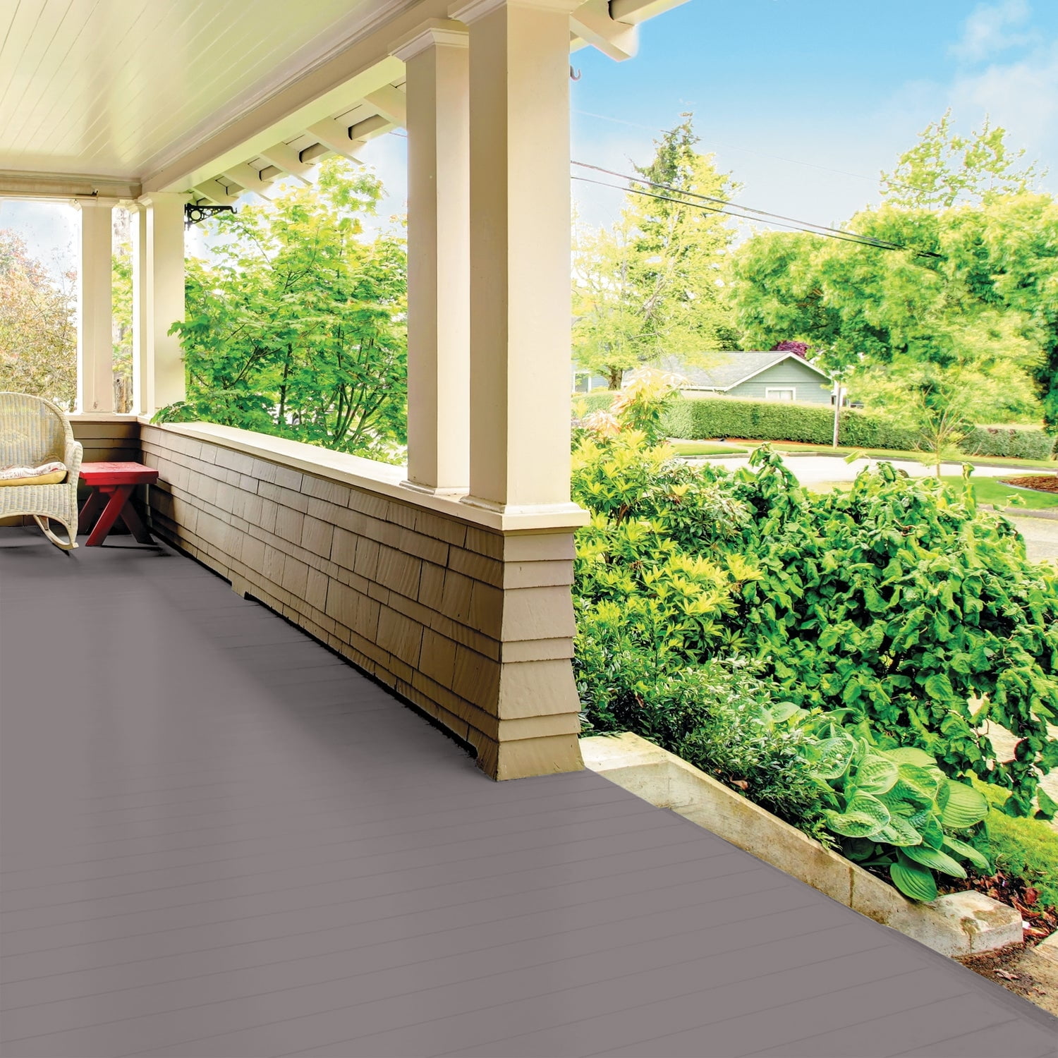 Glidden Porch & Floor 1 gal. Pewter Mug Satin Interior/Exterior Paint with Primer