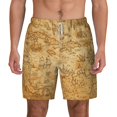 thumbnail image 2 of Goofa Old Vintage Map Of Sea Printed Men's Swim Trunks Board Shorts Quick Dry Mens Swimming Trunks with Compression Liner,Breathable Fit Hawaii Beach Shorts-XX-Large, 2 of 9