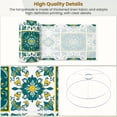 thumbnail image 5 of Mexican Lamp Shades Set of 2 Floral Tile Teal Blue Yellow Ornamental Motifs 13" x 13" x 10" Lampshade for Table Lamps Floor Lamps Lamp Shade Replacement Easy Assembly Required, 5 of 8