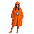 thumbnail image 2 of LEKWK Blanket Hoodies for Women Cute Pumpkin Costume Novelty Graphic Fleece Halloween Costume Soft Comfy Fall Winter Sleepwear Loungewear, 2 of 5