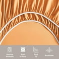 thumbnail image 3 of Nestl Full Size Sheet Sets, 1800 Series Deep Pocket 4 Piece, Luxury Soft Microfiber Bed Sheet Sets, APRICOT ORANGE, 3 of 8