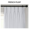 thumbnail image 3 of Ice French Pleat Vintage Textured Faux Dupioni Silk Blackout Curtain (1 Panel), Ice, 25W X 108L, 3 of 11