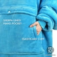 thumbnail image 7 of Tirrinia Oversized Blanket Hoodie, Wearable Fluffy Sherpa Blanket, Cozy Sweatshirt Blanket Gift for Adult Women Men Girlfriend, 7 of 7