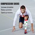 thumbnail image 3 of 7 Pairs Christmas Compression Socks for Men & Women 15-20 mmhg Graduated Athletic for Running Nurses Shin Splints Flight Travel, 3 of 7