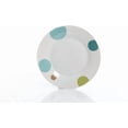 thumbnail image 2 of Gibson Home Retro Specks 12 Piece Fine Ceramic Dinnerware Set with Retro Blue Dots Decal, 2 of 5