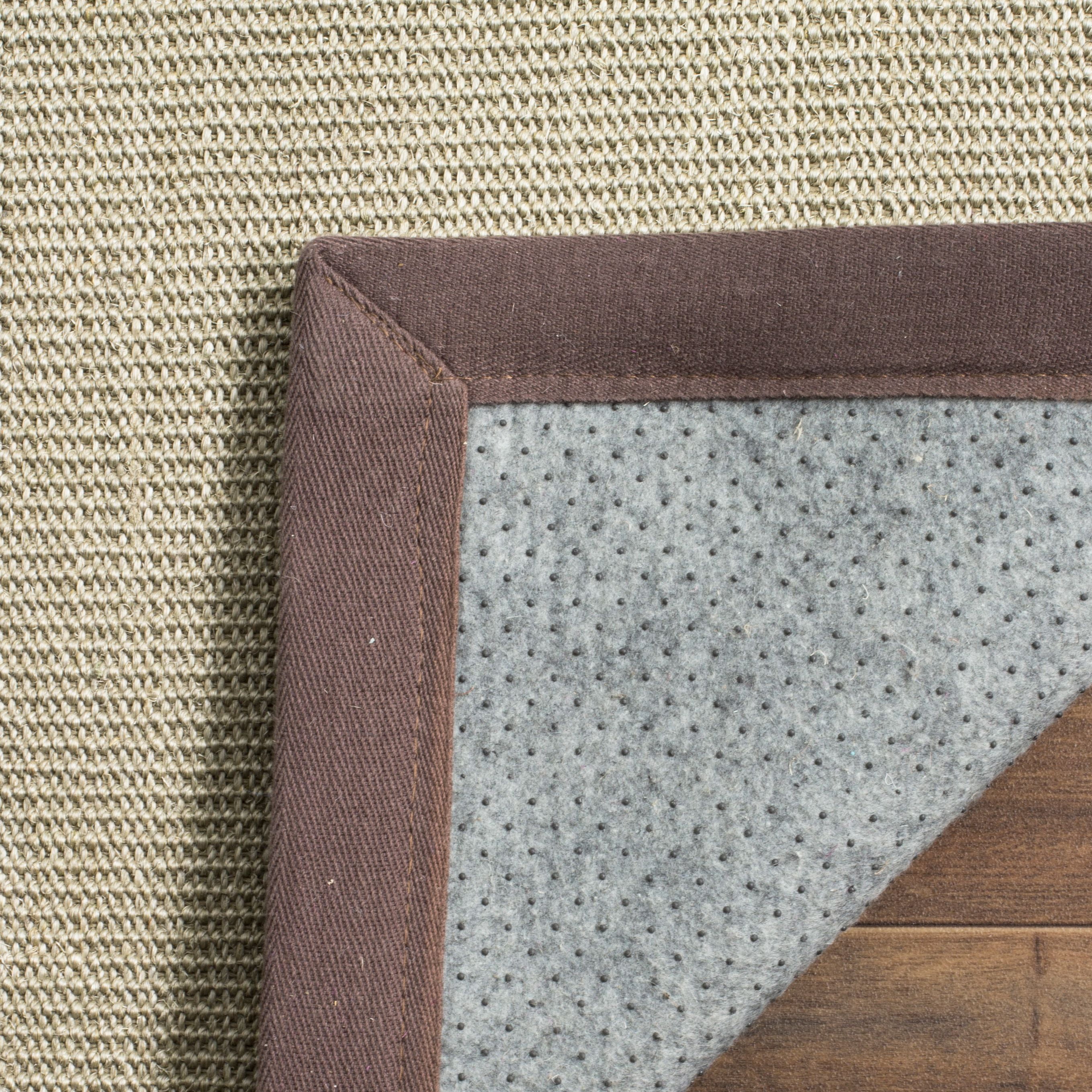 SAFAVIEH Natural Fiber Forrester Border Sisal Runner Rug, Taupe/Light Brown, 2'6" x 6'