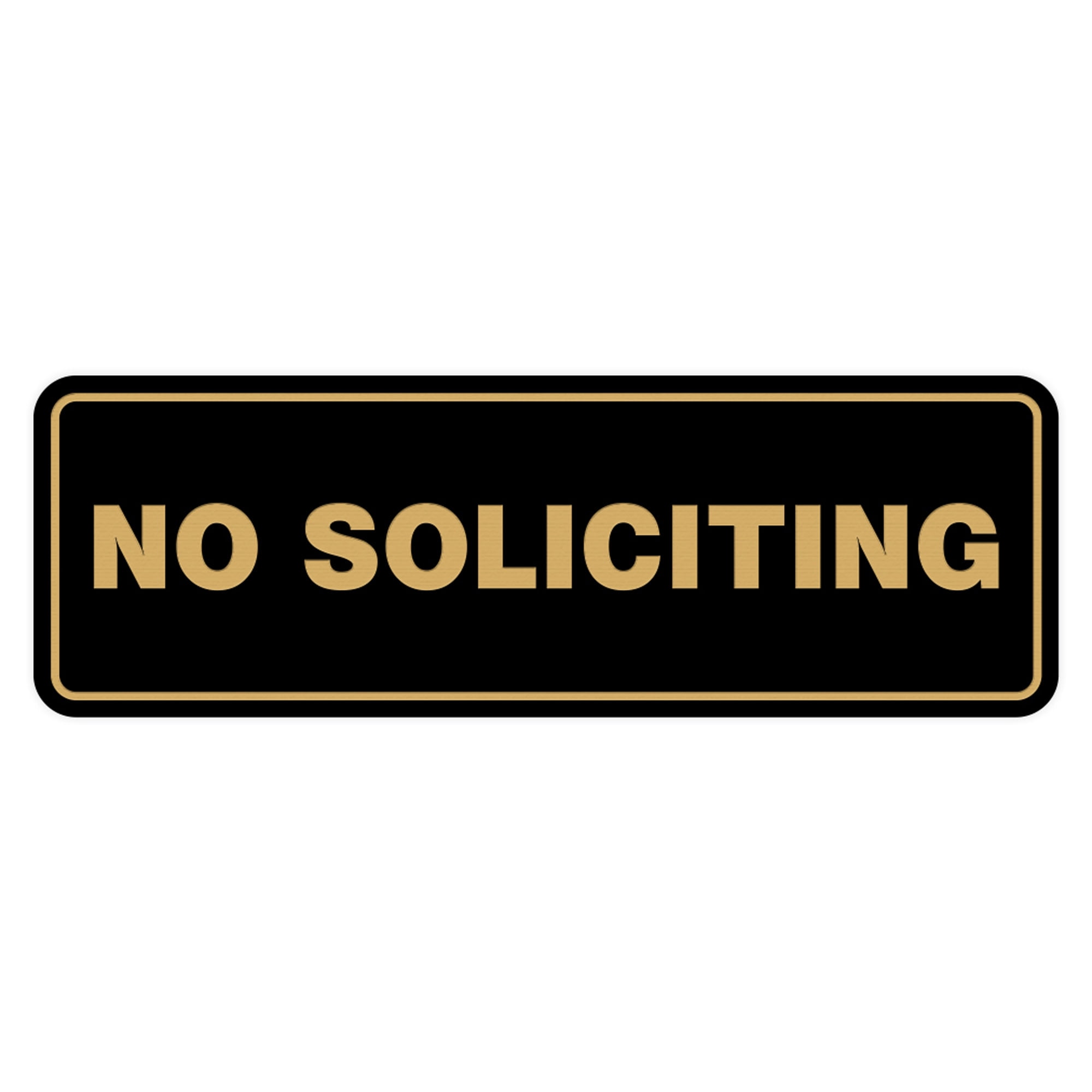 Standard No Soliciting Sign Black