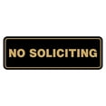 thumbnail image 4 of Standard No Soliciting Sign - Black / Silver - Large 3" X 9", 4 of 5