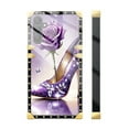 thumbnail image 3 of FKBRCL4U Compatible with Samsung Galaxy A25 Case, High Heeled Purple Diamond Rose Luxury Golden Decoration for Girl Women Soft TPU Shockproof Protective Hard PC Back, 3 of 7