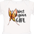 thumbnail image 4 of Inktastic West Virginia Girl- Butterfly Girls Long Sleeve Baby Bodysuit, 4 of 5
