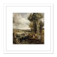 thumbnail image 1 of John Constable The Vale Of Dedham 8X8 Inch Square Wooden Framed Wall Art Print Picture with Mount, 1 of 4