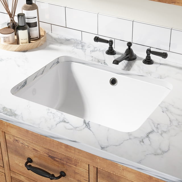 EDTara Splash-Free Ceramic Bathroom Sink, Easy-Clean White Vessel Basin for Vanity or Countertop Installation