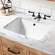 thumbnail image 2 of QinaQin Lavabo sobre encimera de cerámica blanca para baño, fácil de limpiar, sin salpicaduras, compatible con grifería universal, lavabo moderno tipo vessel para tocador, 2 of 7