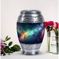 thumbnail image 5 of Realistic Spiral Galaxy Urns For Human Ashes Adult Female - Funeral Urns For Ashes - Cosmic Galaxy Universe Cremation Urn - Urn For Ashes Adult Male - Urns For Mom Ashes Urns Large (Size - 10inch), 5 of 5