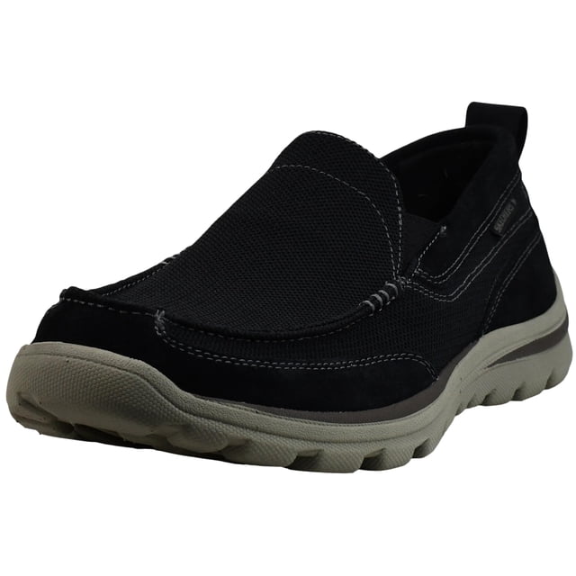 Mocasín Slip-On Skechers Superior Milford para Hombre Negro 9.5 Extra Ancho