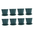 thumbnail image 5 of IBASETOY 8Set Round Plastic Plant Pots for Balcony and Garden Flower Pot with Ventilation Green 5.9X5.9X5.5In, 5 of 8
