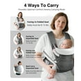 thumbnail image 6 of RUPOUN Baby Carrier, Convertible Soft & Cool Baby Carrier, 4-Position, Gray, for Child, Infant, Newborn, 6 of 8