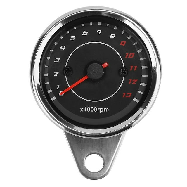 Tachymètre de moto rétroéclairé, compteur de vitesse, jauge en aluminium de remplacement, boîtier argenté, cadran noir