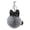 Grey, variant on PU Cat Keychain with Fluffy Pom Pom - Adorable Cartoon Animal Keychain Pendant, Cute Lightweight Key Ring for Cat Lovers | Decorative Gift for Keys, Bags & Zippers(Purple)