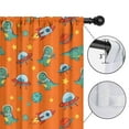 thumbnail image 4 of Blackout Kids Curtains,Orange Cartoon Dinosaurs Rockets Planets Pattern Childrens Insulated Curtains Set Of 2,Bedroom Essentials,Toddler Room Decor 42"x54", 4 of 5
