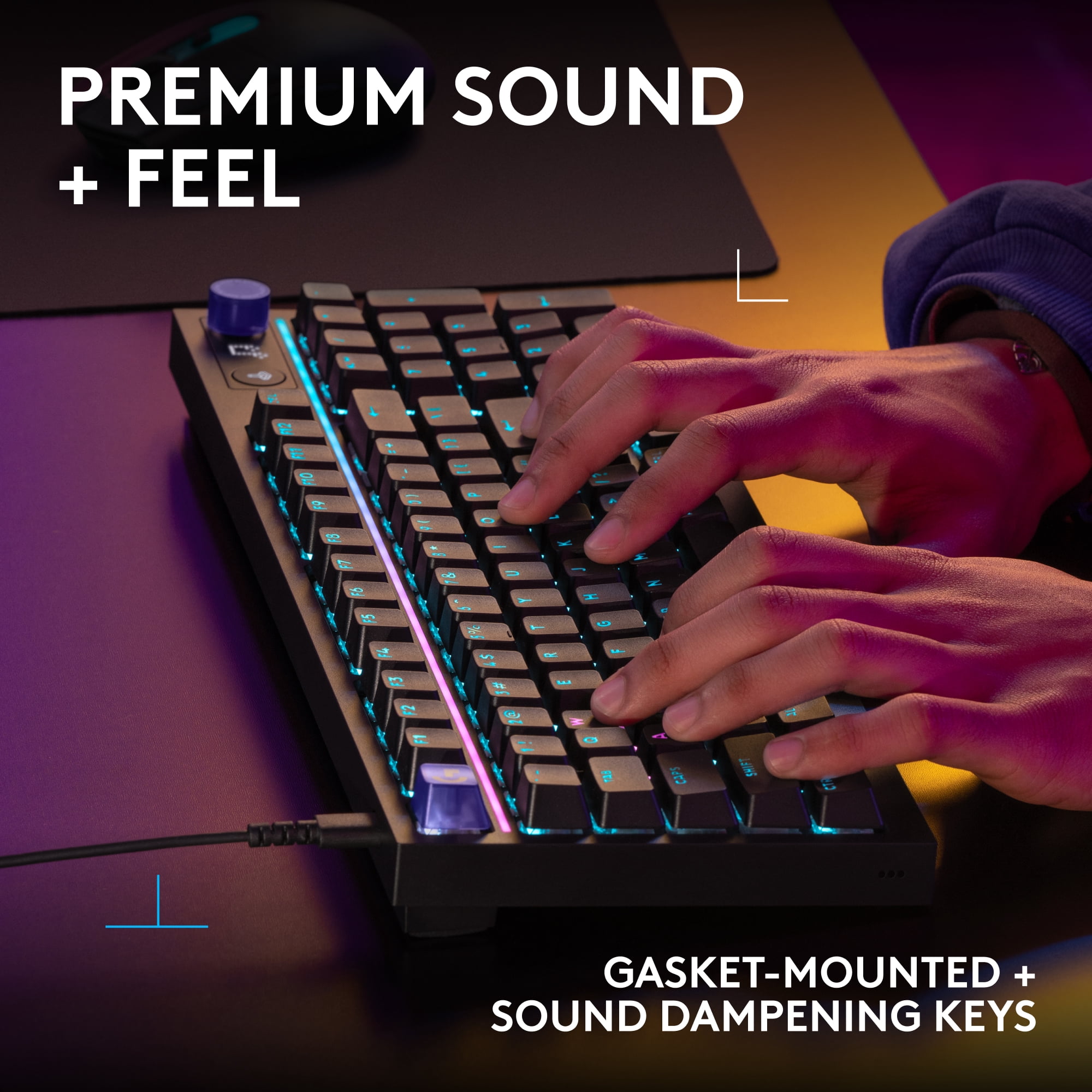 Logitech G316 X 98 Gaming Keyboard, 8 kHz Report Rate, Hot-Swappable Tactile Switches, Gasket Structure, USB-C, RGB Lightsync, for PC, Black