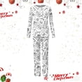 thumbnail image 4 of DIY Hand Painted Coloring Matching Family Christmas Pajamas Set Printing Long Sleeve Pullover Top and Pants with Nightgown for Adults, 4 of 4