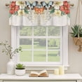 thumbnail image 2 of Vintage Floral Blossom Curtain Valances for Windows, Kitchen Valance Window Treatments Panel 2 Pack, Spring Rustic Butterfly Botanical Rod Pocket Short Curtains for Bathroom Bedroom 42 x 12 Inch, 2 of 8