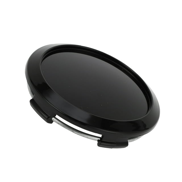 Tapa central de rueda de automóvil universal, cubierta de llanta para la mayoría de los automóviles, plástico de 64 mm, 2.52" de diámetro exterior, negro brillante