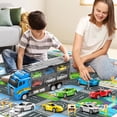 thumbnail image 2 of Set de camión de juguete con tapete de juego y coche fundido a presión para niños de 3 a 8 años, 2 of 7