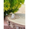 thumbnail image 2 of Sparkle Jewels Wedding Engagement Ring in 14k White Gold Plated Cubic Zirconia Pear Cut for Women, 2 of 6