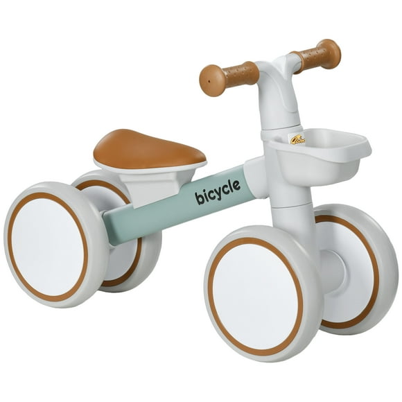 Qaba Draisienne pour Bébé, Draisienne pour Tout-Petit avec Siège Ajustable, Vert