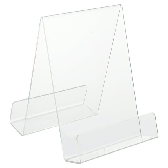 1 estante de acrílico para libros, práctico soporte de exhibición para revistas, soporte para libros de doble cara