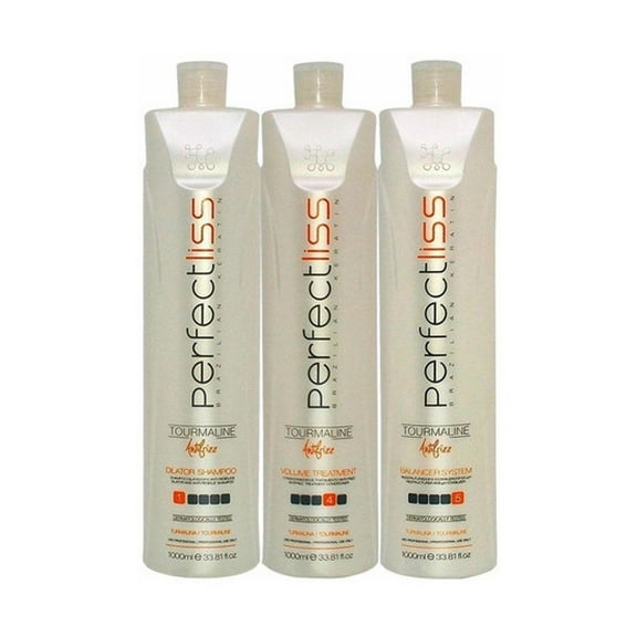 Perfect Liss Turmaline Progressive Brush Kit - Premiumcosmé 3x1L/3x35.2 fl.oz - Perfct Liss | Brazilian Keratin Treatment | Progressive Brush | Straightening Smoothing System