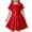 Red, variant on Toddler Girls Dresses Round Neck Short Sleeved Polka Dot Printing Dress Kids Girl Lightweight Breathable Home School Comfortable Everyday Wear Dresses，8 -9 Years