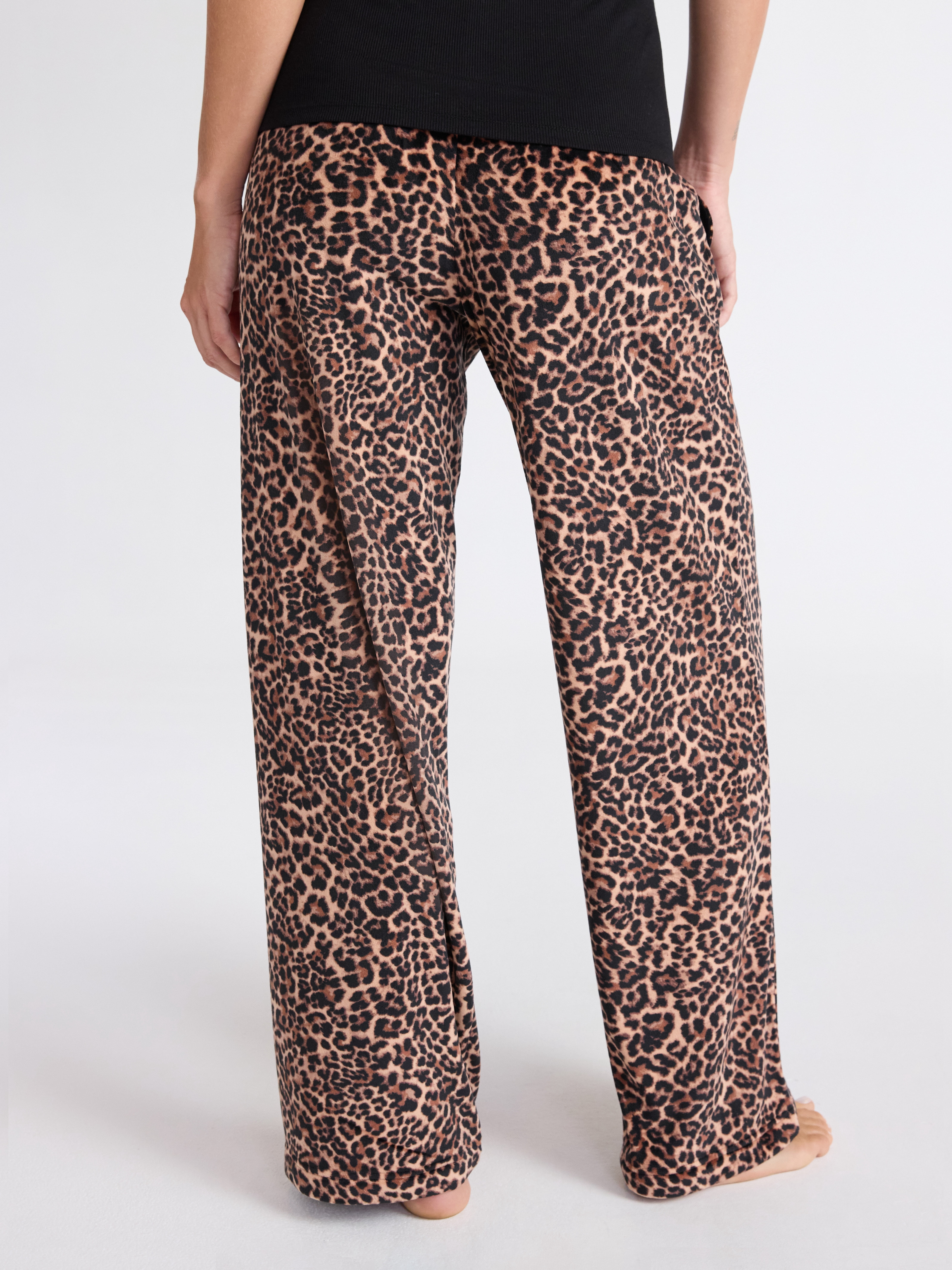 Joyspun Women's Velour Wide-Leg Sleep Pants, Size XS-3X