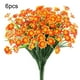 thumbnail image 1 of Ramo de crisantemo artificial Simulación Decoración floral Flor falsa de plástico Adorno para el hogar de la boda, Naranja, 6 piezas Inevent HA8869-06B, 1 of 6