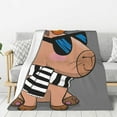 thumbnail image 3 of Cute Capybara Throw Blanket Soft Sofa Bed Fleece Blankets For Men Women Boy Girl Gifts Blankets 40"X30", 3 of 9